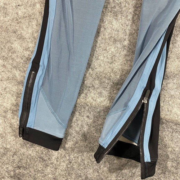 Lululemon Leggings 4 Black Blue Zip The Line Crop High Rise Capri Workout - Picture 6 of 16
